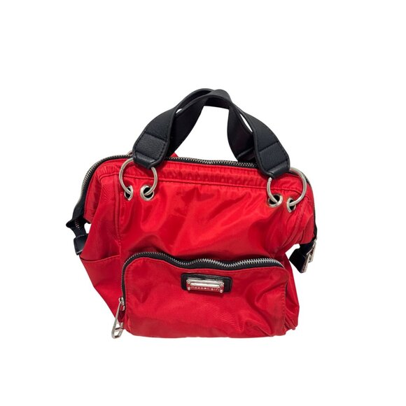 Madden Girl Red Backpack Purse Mini Small Nylon Zipper Pockets Handles - Picture 2 of 9